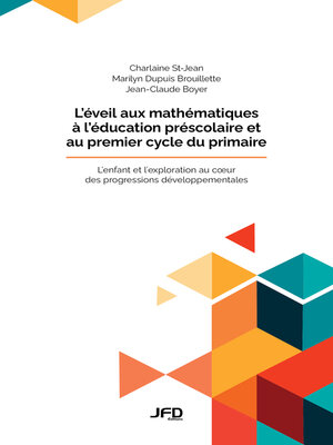 cover image of L'éveil aux mathématiques à l'éducation préscolaire et au premier cycle du primaire